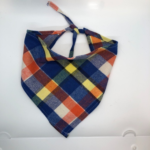 Bandana/Pet’s Bandana/Baby Bib/Scarf~Blue Plaid - Picture 7 of 15